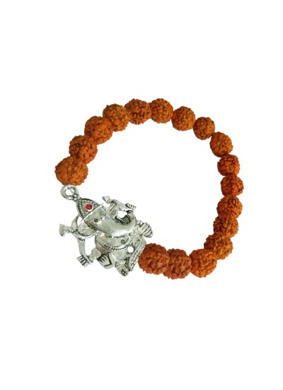 Rudraksha Bracelet Ganesha Pendant 